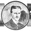 Illustration of Nikola Tesla and his motors from a Westinghouse tribute article