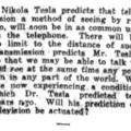 Preview of Nikola Tesla Predicts Television article