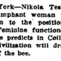 Preview of Tesla's Thoughts on the Triumphant Woman article
