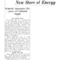Preview of Nikola Tesla Reveals New Store of Energy article