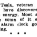 Preview of Nikola Tesla Claims Discovery of New Energy Source article
