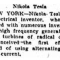 Preview of Deaths Last Night - Nikola Tesla (reprint) article
