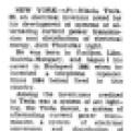 Preview of Nikola Tesla, Inventor, Dies (Lockport Union) article
