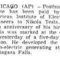 Preview of Posthumous Tribute Paid Engineer Tesla (reprint) article