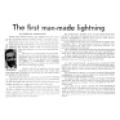 Preview of The First Man-Made Lightning article