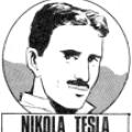 Nikola Tesla Hand-Drawn Portrait from Serbian Magazine Comic