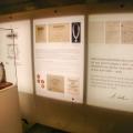 Letter and document display at the Tesla Memorial in Smiljan, Croatia