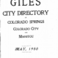 The cover of the Colorado Springs phone directory from 1900.