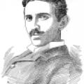 Sketch of Nikola Tesla from 1896