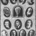 Thomas Edison and the Edison medalists, including Nikola Tesla