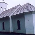 Close-up view of the renovated church at Tesla's birthplace