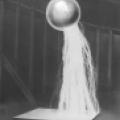 Ball discharge from Nikola Tesla's Colorado Springs Experimental Station