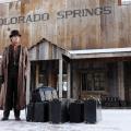 Robert Angier (Hugh Jackman) arriving in Colorado Springs to meet Tesla (from "The Prestige")