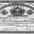 A stock certificate from the Tesla Electric Light Company