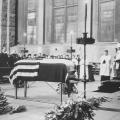 Tesla's funeral service at the Cathedral of St. John the Divine