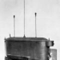 Photograph of Tesla's boat detailing the prop and rudder