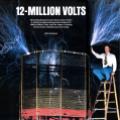 Robert Golka with his 12-million volt "Project Tesla" coil