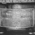 The plaque on each Niagara generator displaying Tesla's patents