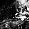 Illustration of Nikola Tesla enduring first serious illness