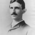 Portrait of Nikola Tesla at age 29, taken in 1884