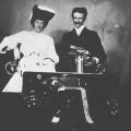 Nikola Tesla with an unidentified woman