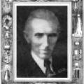 Framed Version of the 1933 Nikola Tesla Portrait.