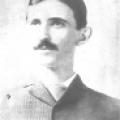 Portrait of Nikola Tesla as a young man