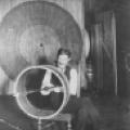 Tesla experimenting with currents of high potential and high frequency in his Houston St. lab