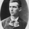Portrait of Nikola Tesla in 1879 at age twenty-three