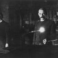 Nikola Tesla and Marion Crawford experimenting with wireless electricity in 1895