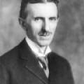 Portrait of Nikola Tesla in his sixties