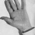 The hand of Nikola Tesla, photographed by his wonderful artificial daylight